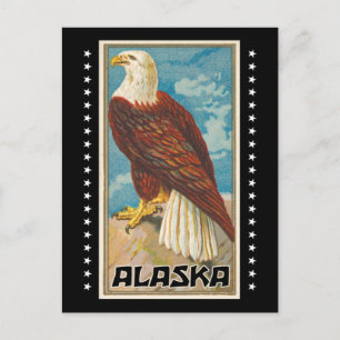 Postal Alaska - Águila calva vintage
