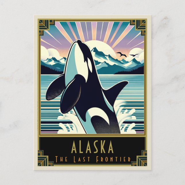 Postal Alaska | Art Deco (Anverso)
