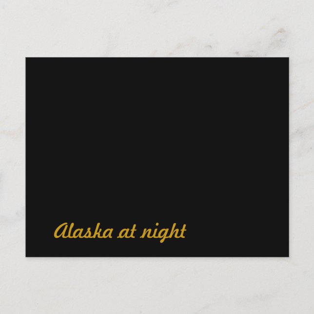 Postal Alaska de noche (Anverso)