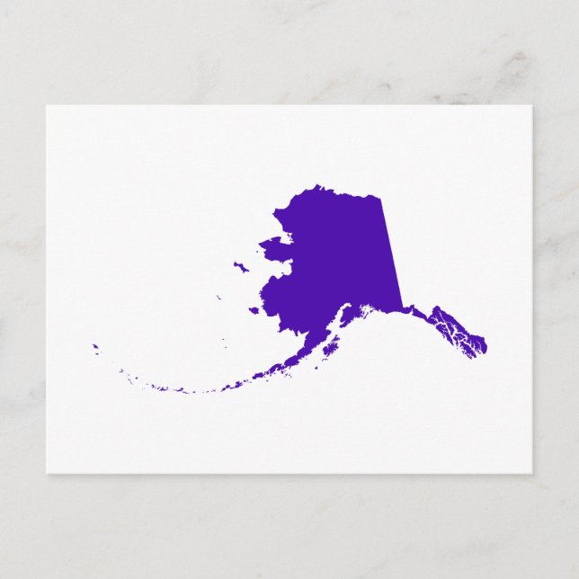 Postal Alaska en morado (Anverso)