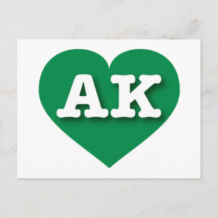 Postal Alaska Green Heart - Amo AK
