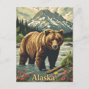 Postal Alaska Grizzly Bear