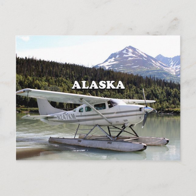 Postal Alaska: Hidroavión, Trail Lake 3 (Anverso)
