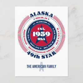 Postal Alaska, Juneau, AK, Patriótico, Monograma