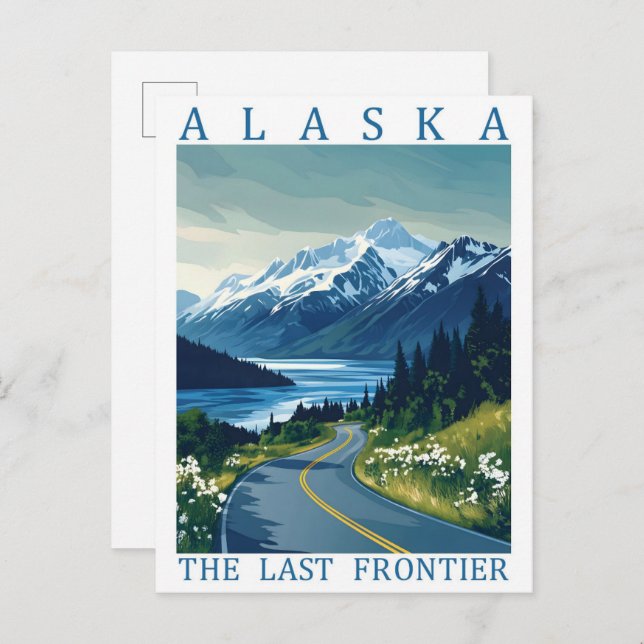Postal Alaska, la última frontera de EE.UU. (Anverso / Reverso)