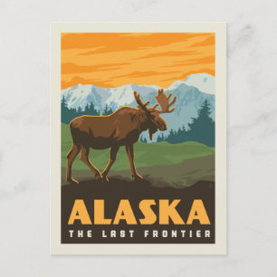 Postal Alaska   La última frontera - Moose