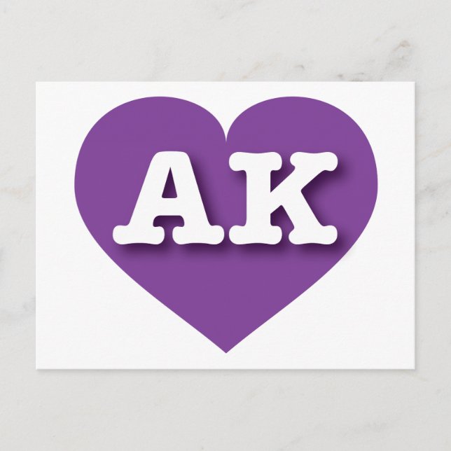 Postal Alaska Purple Heart - Amo AK (Anverso)