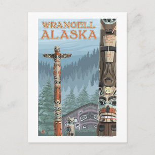 Postal Alaska Totem Poles - Wrangell Alaska