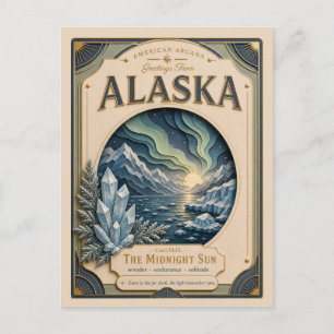 Postal Alaska Vintage Paper Cut American Arcana