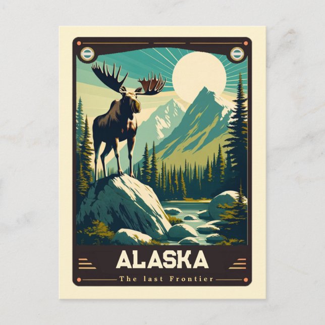 Postal Alaska | Vintage patriótico (Anverso)