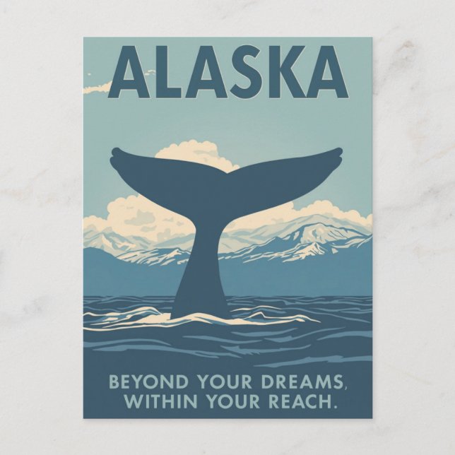 Postal Alaska Whale Tail Adventure (Anverso)
