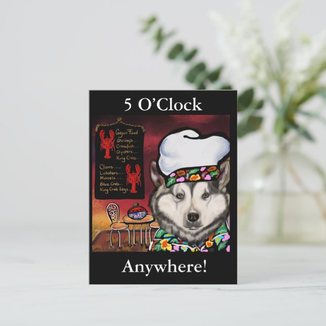 Postal Alaskan Malamute (Anverso de pie)