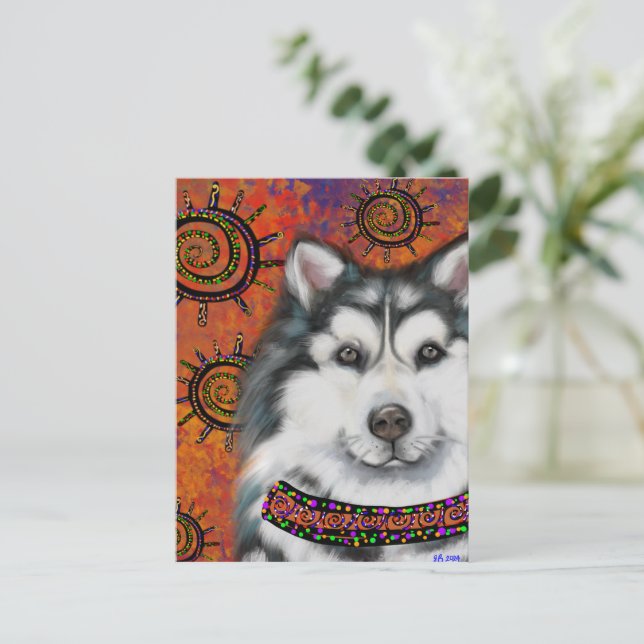 POSTAL ALASKAN MALAMUTE (Anverso de pie)