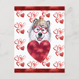 Postal Alaskan Malamute Heart Dog Lover Valentine Gift
