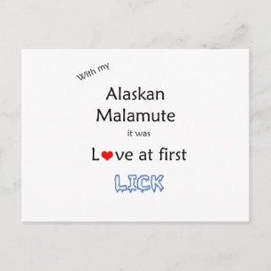 Postal Alaskan Malamute Lick Design