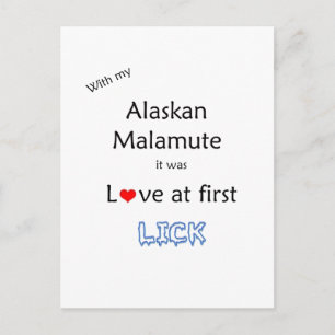Postal Alaskan Malamute Lick Design