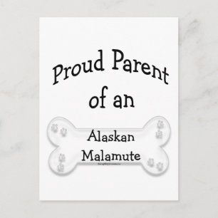 Postal Alaskan Malamute Orgulloso Padre