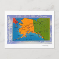 AlaskaSaludos desde el mapa de Alaska