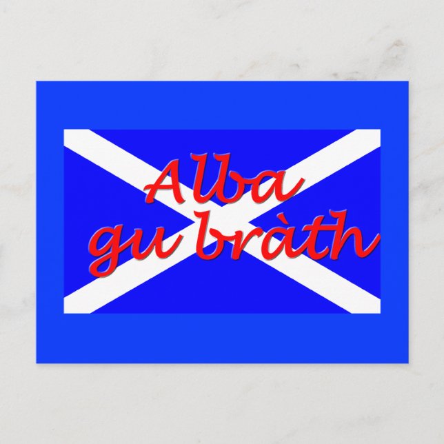 Postal "Alba gu brath" (Anverso)