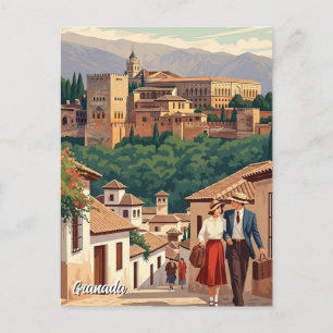 Postal Albaicin Granada España Viaje