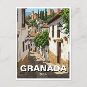Postal Albaicin Granada España Viaje