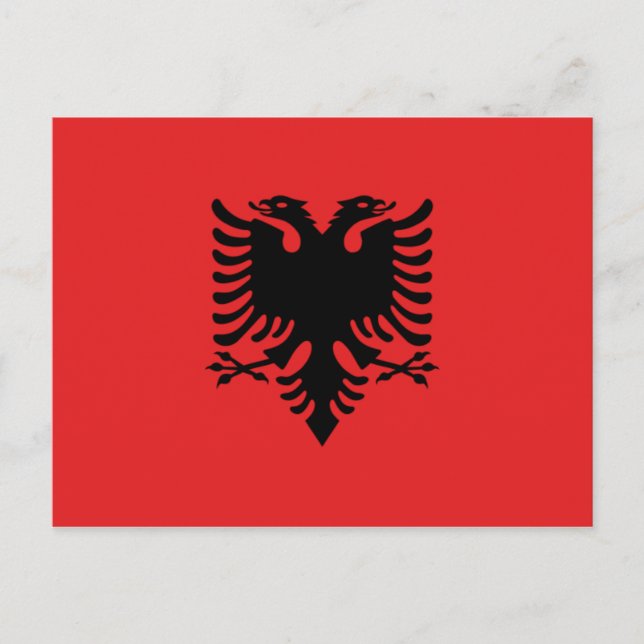 Postal Albania - Bandera albanesa - (Anverso)