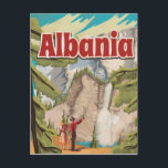 Postal Albania Poster de Viajes de Vintage<br><div class="desc">Albania poster de Viajes Vintage. Visita el poster de Vacaciones de Albania.</div>