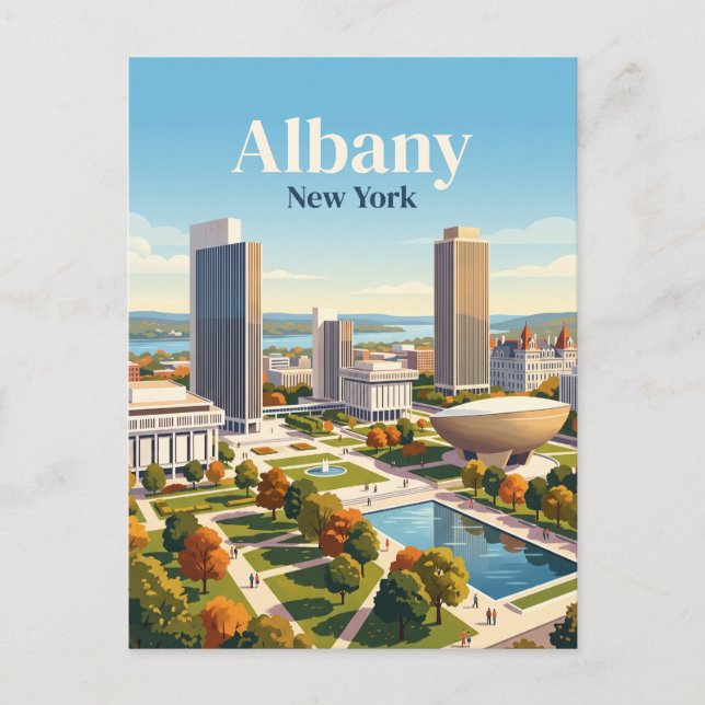 Postal Albany, Nueva York (Anverso)