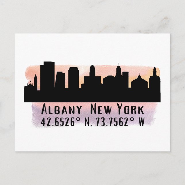 Postal Albany NY City Skyline (Anverso)