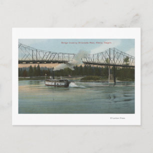 Postal Albany, Oregón - Paddle Boat Crossing Willamette