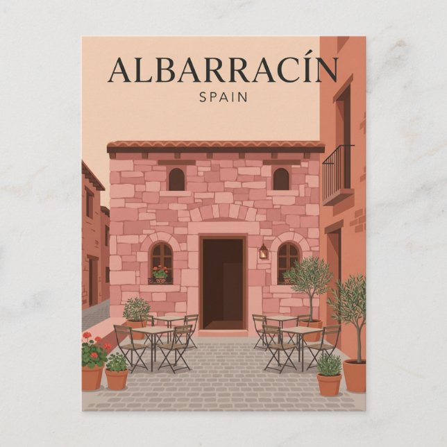 Postal Albarracín España (Anverso)