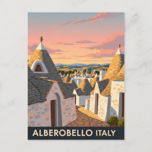 Postal Alberobello Italia Trulli casas Viajes