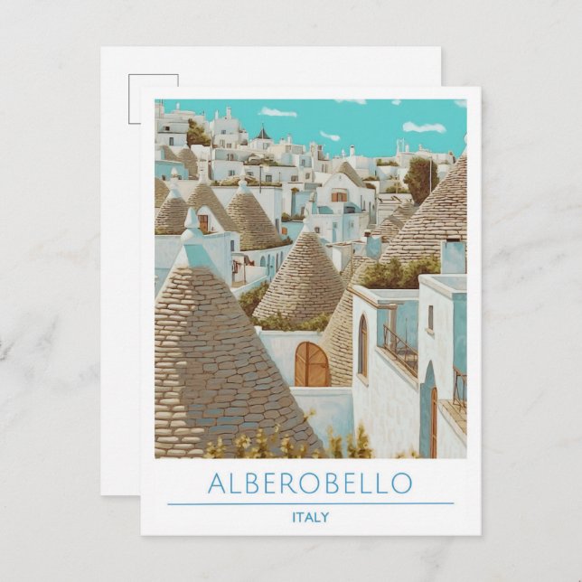 Postal Alberobello Italia Viajes (Anverso / Reverso)