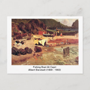 Postal Albert Bierstadt - Barco de Pesca en Capri