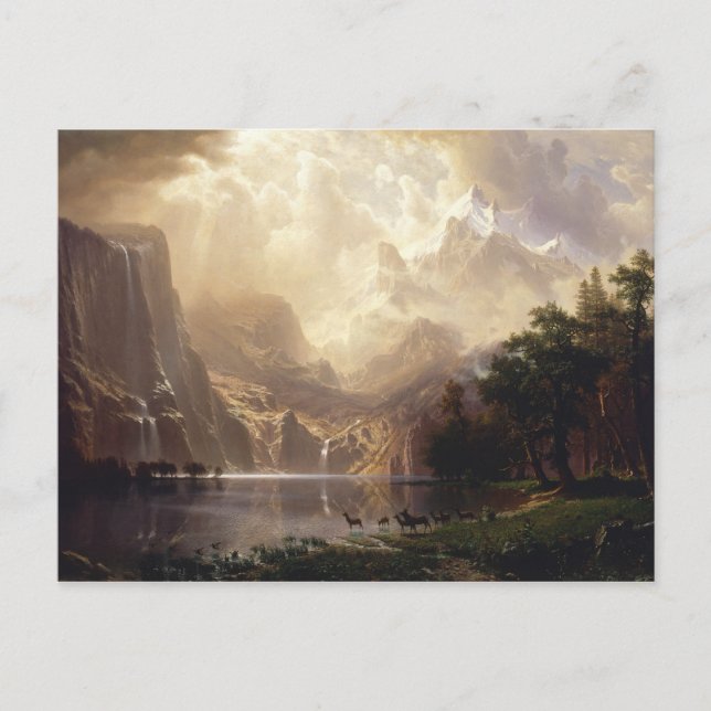 Postal Albert Bierstadt - Entre Sierra Nevada (Anverso)