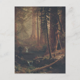 Postal Albert Bierstadt Giant Redwood Trees de California