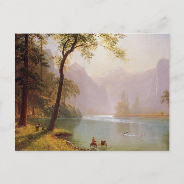Postal Albert Bierstadt, Kerns River Valley California (Anverso)