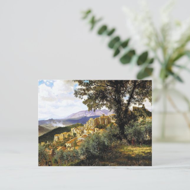 Postal Albert Bierstadt - Olevano (Anverso de pie)