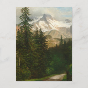 Postal Albert Bierstadt Pintando Nieve en el Alto País