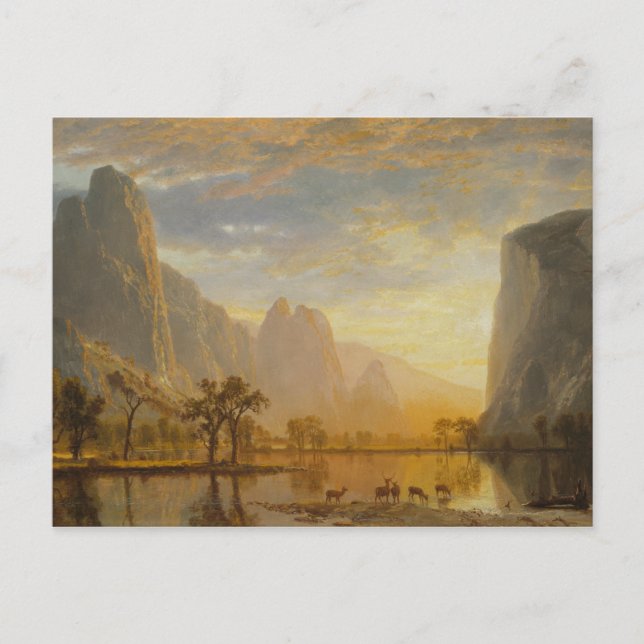 Postal Albert Bierstadt - Valle del Yosemite (Anverso)