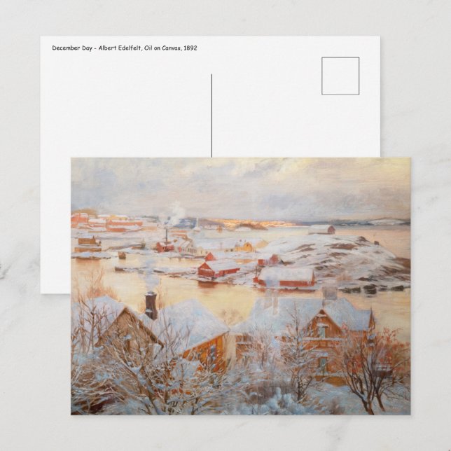 Postal Albert Edelfelt - Diciembre (Anverso / Reverso)