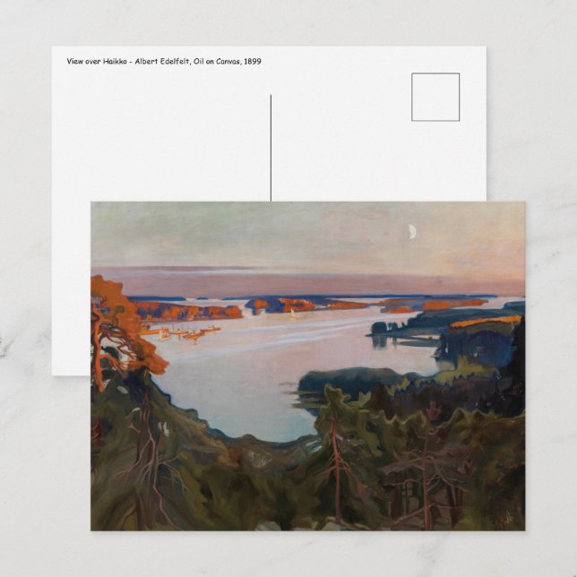 Postal Albert Edelfelt - Vista sobre Haikko (Anverso / Reverso)