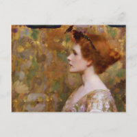 Albert Herter Woman con pelo rojo