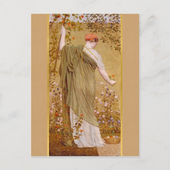Postal Albert Moore A garden Postcard CC0724 (Anverso)