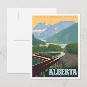 Postal Alberta Canadá Arte Antiguo Viaje