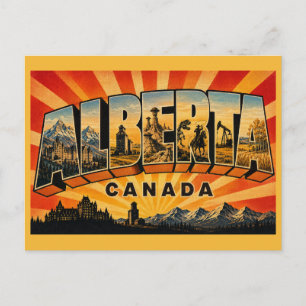 Postal Alberta Canadá Vintage