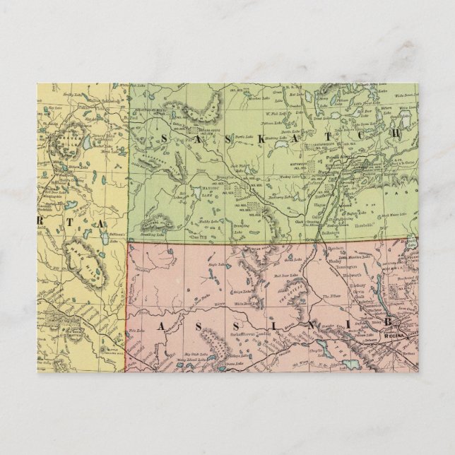 Postal Alberta, Saskatchewan (Anverso)