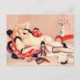 Postal Alberto Vargas Vintage Pin arriba