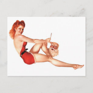 Postal Alberto Vargas Vintage Pin arriba