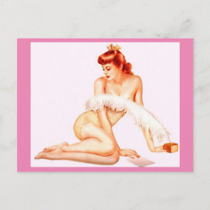 Postal Alberto Vargas Vintage Pin arriba